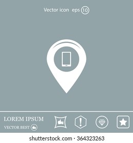 Map pointer flat icon. Vector Eps 10
