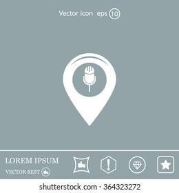 Map pointer flat icon. Vector Eps 10