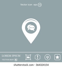 Map pointer flat icon. Vector Eps 10
