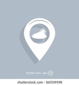 Map pointer flat icon. Vector Eps 10