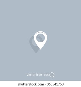 Map pointer flat icon, vector illustratio