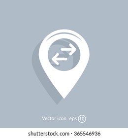 Map pointer flat icon. Vector Eps 10