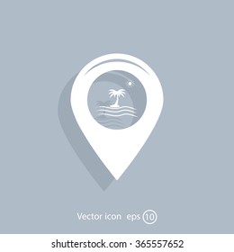 Map pointer flat icon. Vector Eps 10