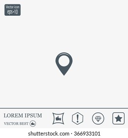 Map pointer flat icon, vector illustratio