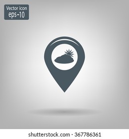 Map pointer flat icon. Vector Eps 10