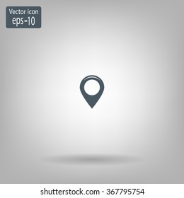 Map pointer flat icon, vector illustratio