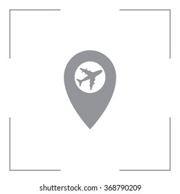 Map pointer flat icon, vector illustration. Flat design style