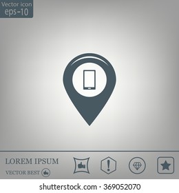 Map pointer flat icon. Vector Eps 10