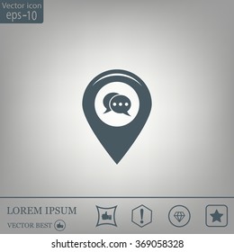 Map pointer flat icon. Vector Eps 10