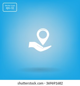 Map pointer flat icon, vector illustratio