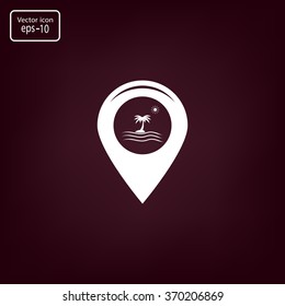 Map pointer flat icon. Vector Eps 10