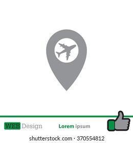 Map pointer flat icon, vector illustration. Flat design style