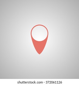 Map pointer flat icon, vector illustration. Flat design style.