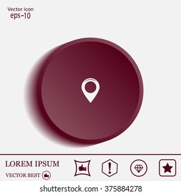 Map pointer flat icon, vector illustratio