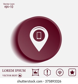 Map pointer flat icon. Vector Eps 10