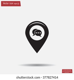 Map pointer flat icon. Vector Eps 10