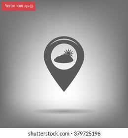 Map pointer flat icon. Vector Eps 10