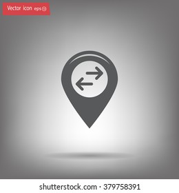 Map pointer flat icon. Vector Eps 10