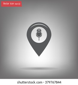 Map pointer flat icon. Vector Eps 10