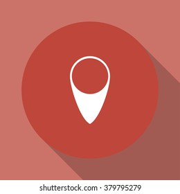 Map pointer flat icon, vector illustration. Flat design style.