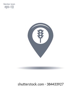 Map pointer flat icon. Vector Eps 10