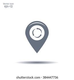 Map pointer flat icon. Vector Eps 10