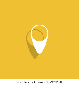 Map pointer flat icon, vector illustration. Flat design style.
