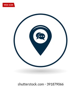 Map pointer flat icon. Vector Eps 10