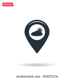 Map pointer flat icon. Vector Eps 10