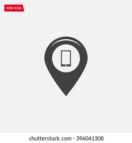 Map pointer flat icon. Vector Eps 10