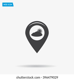 Map pointer flat icon. Vector Eps 10