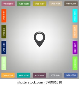 Map pointer flat icon, vector illustratio