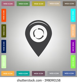Map pointer flat icon. Vector Eps 10