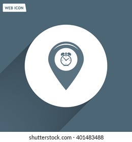 Map pointer flat icon. Vector Eps 10