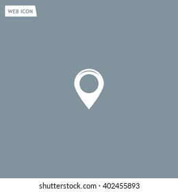 Map pointer flat icon, vector illustratio