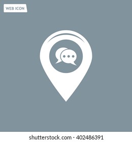 Map pointer flat icon. Vector Eps 10