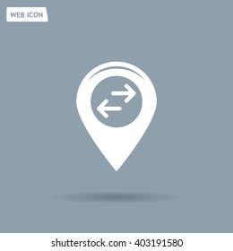 Map pointer flat icon. Vector Eps 10