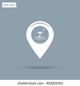 Map pointer flat icon. Vector Eps 10