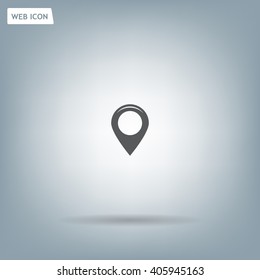 Map pointer flat icon, vector illustration