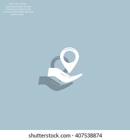 Map pointer flat icon, vector illustratio