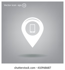 Map pointer flat icon. Vector Eps 10