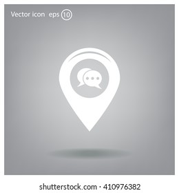 Map pointer flat icon. Vector Eps 10