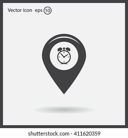 Map pointer flat icon. Vector Eps 10