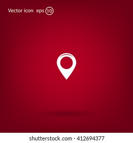 Map pointer flat icon, vector illustratio