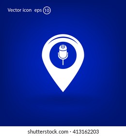 Map pointer flat icon. Vector Eps 10