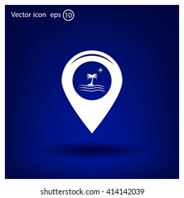 Map pointer flat icon. Vector Eps 10
