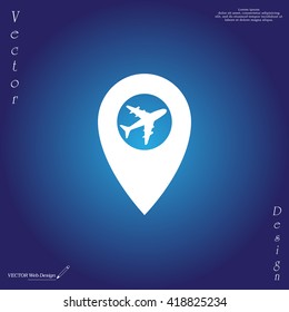 Map pointer flat icon, vector illustration. Flat design style