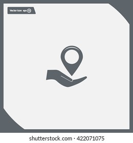Map pointer flat icon, vector illustratio