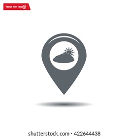 Map pointer flat icon. Vector Eps 10