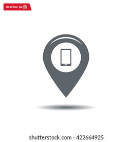 Map pointer flat icon. Vector Eps 10